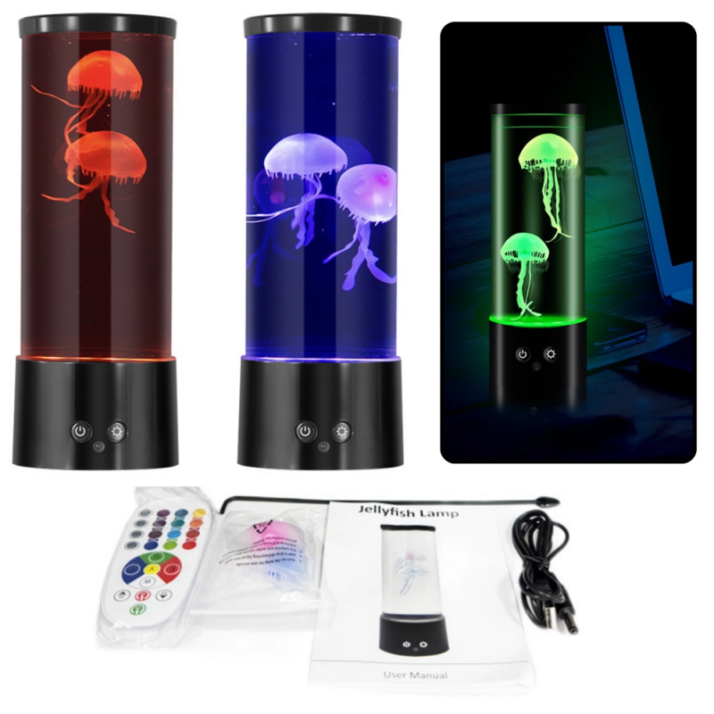Ozdobná LED lampička s medúzami na baterie a USB kabel