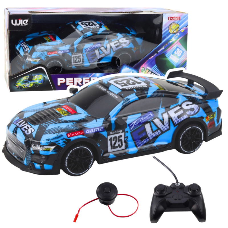 rc sportovní auto na dálkové ovládání – modré