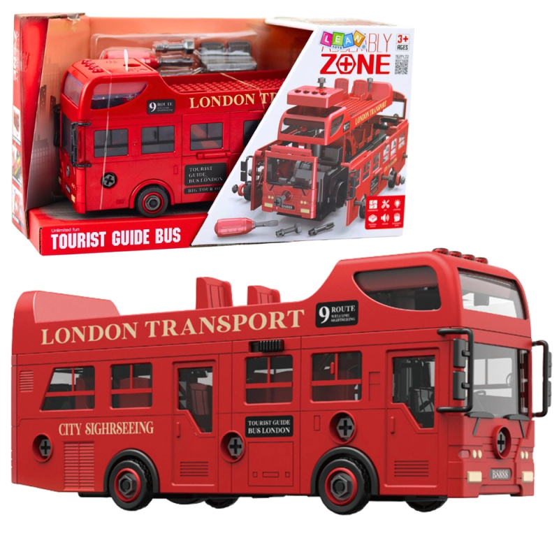 Patrový autobus k sestavení london transport se světly a zvuky
