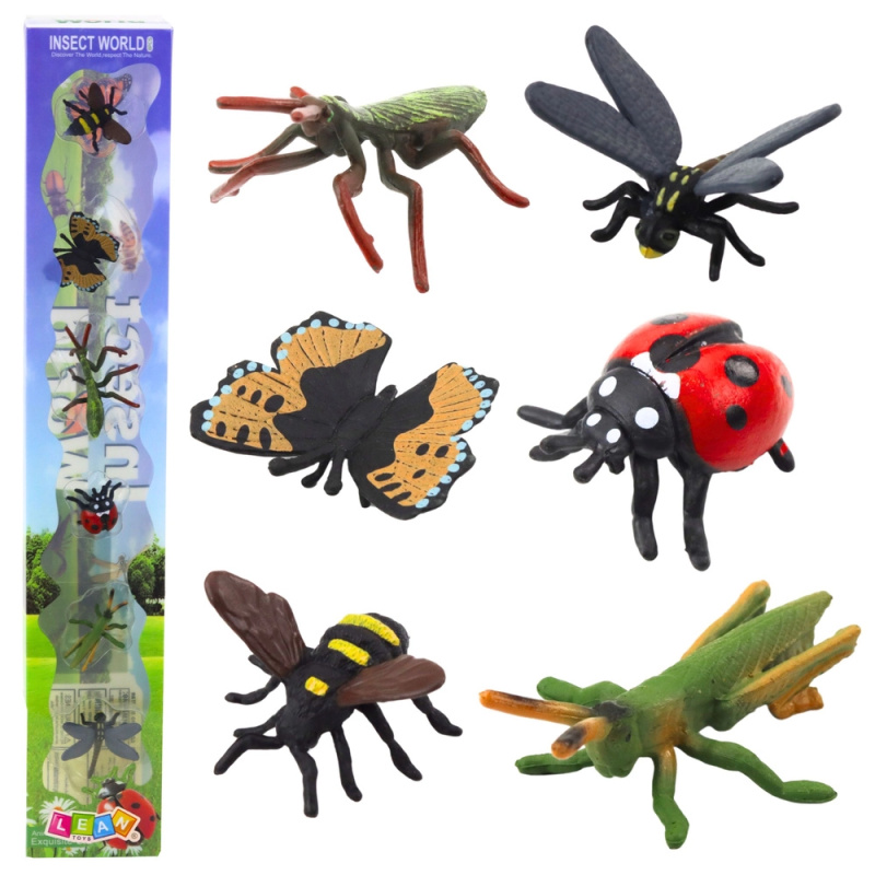 Sada mini figurek hmyzu Vosa Kudlanka Beruška 4-6cm 6ks