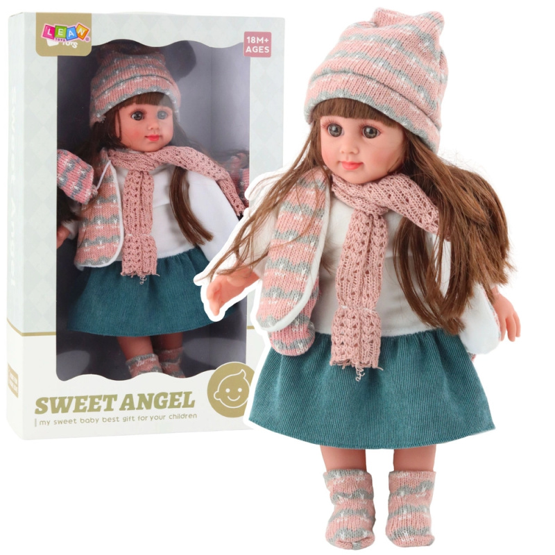 Panenka SWEET ANGEL v zimním oblečku 36 cm