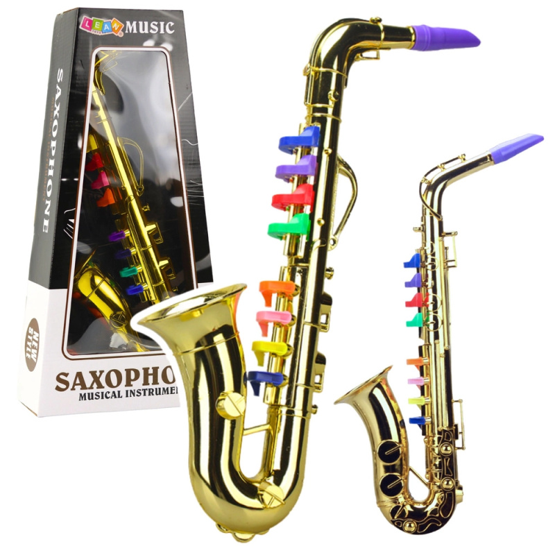 Dětský hudební nástroj – zlatý saxofon