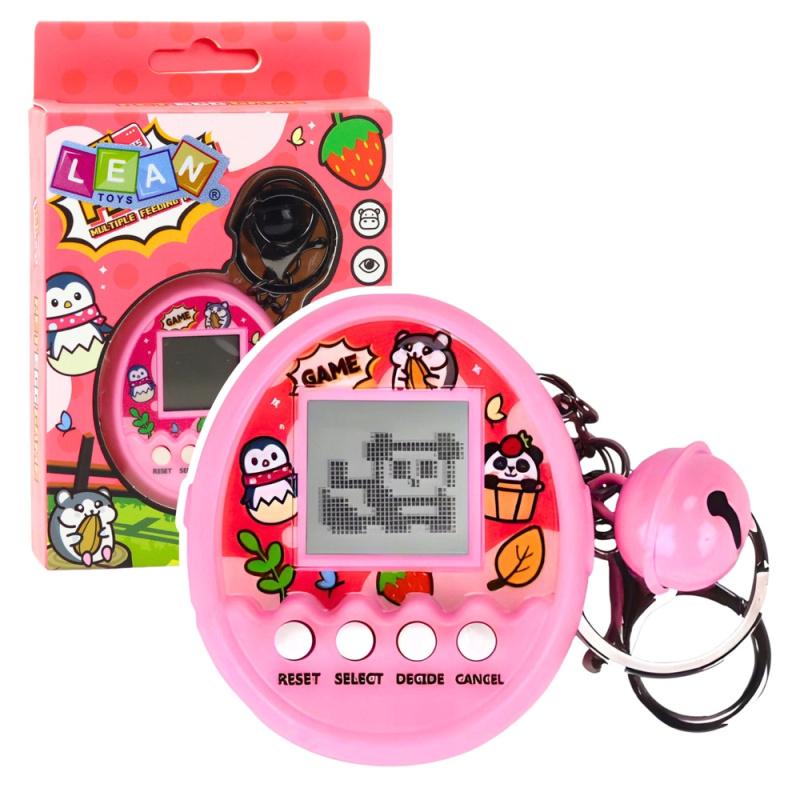 Tamagotchi přívěsek Pet Egg růžový – elektronická hra pro děti