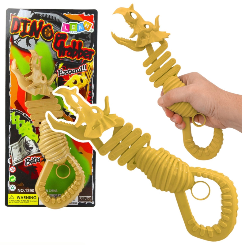 Kousající kostra dinosaura – chyťák, hnědá