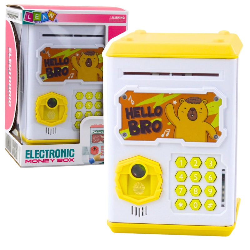 Elektronický sejf pro děti žlutý s kapybarou