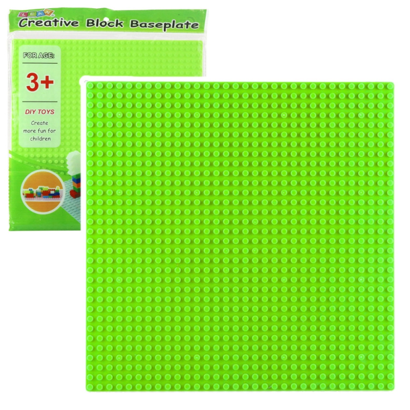 Konstrukční deska na stavební kostky světle zelená 25,5x25,5 cm