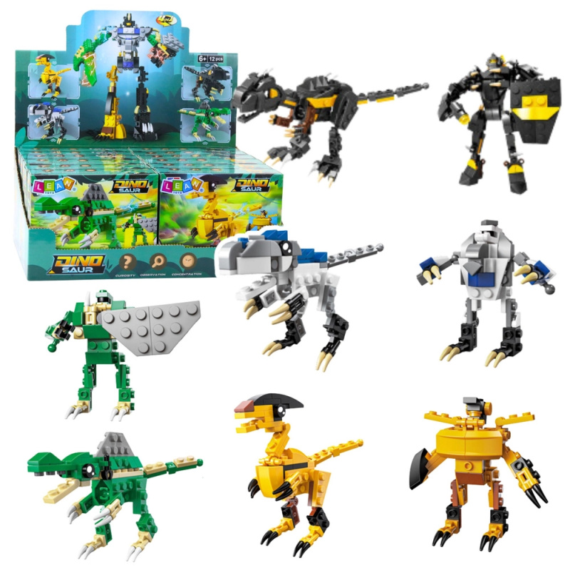 Stavebnice dinosaurus a robot 2v1, 57–70 dílků