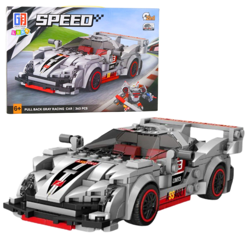 Stavebnice auto a robot 2v1, 363 dílků
