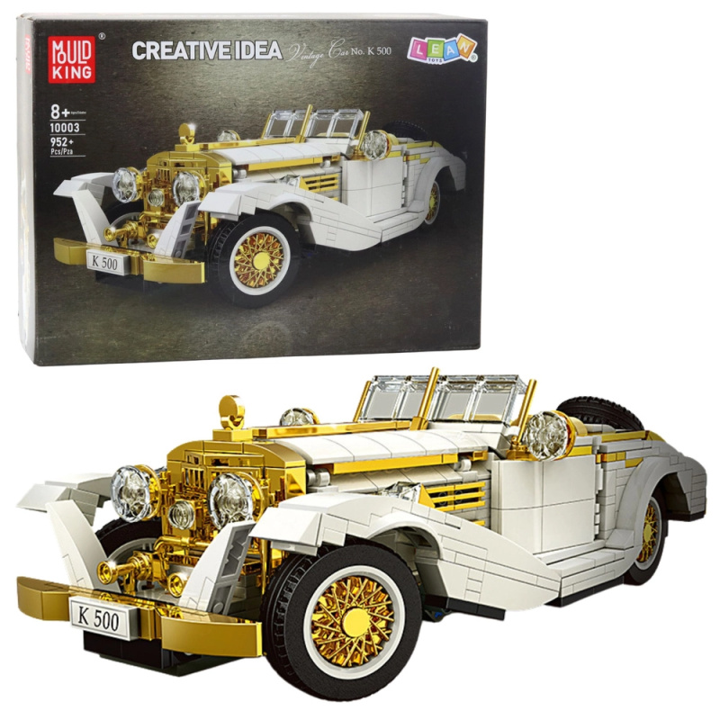 Konstrukční stavebnice Retro auto K500 bílo-zlaté