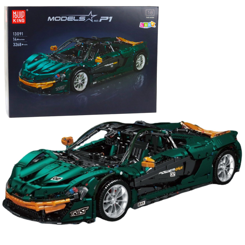 Stavebnice Sportovní Auto Zelené 1:8 P1 3268 ks