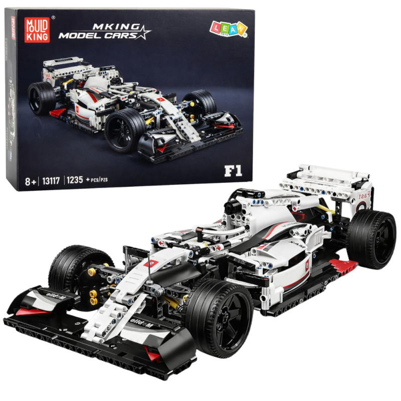 Konstrukční stavebnice závodní auto F1 bílo-červené