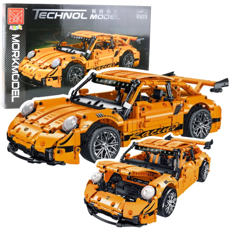 Stavebnice sportovní auto GT Racing 1:14, 1268 dílků, oranžová