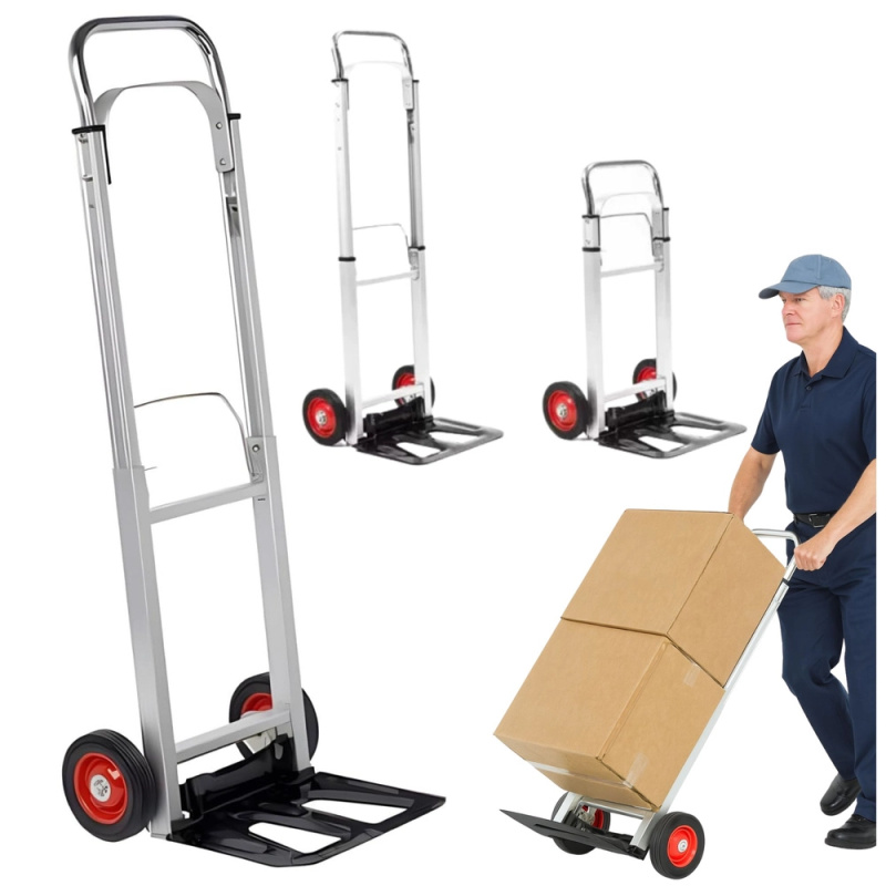 Skládací hliníkový přepravní vozík 90 kg