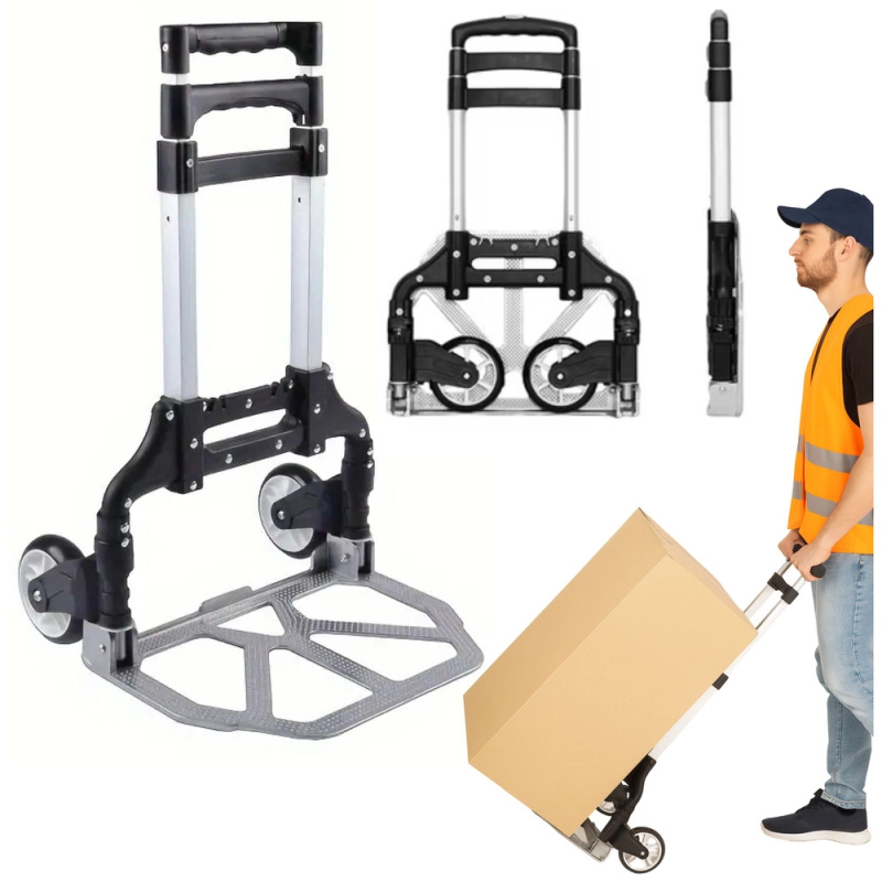 Lehký skládací přepravní vozík z hliníku 70 kg
