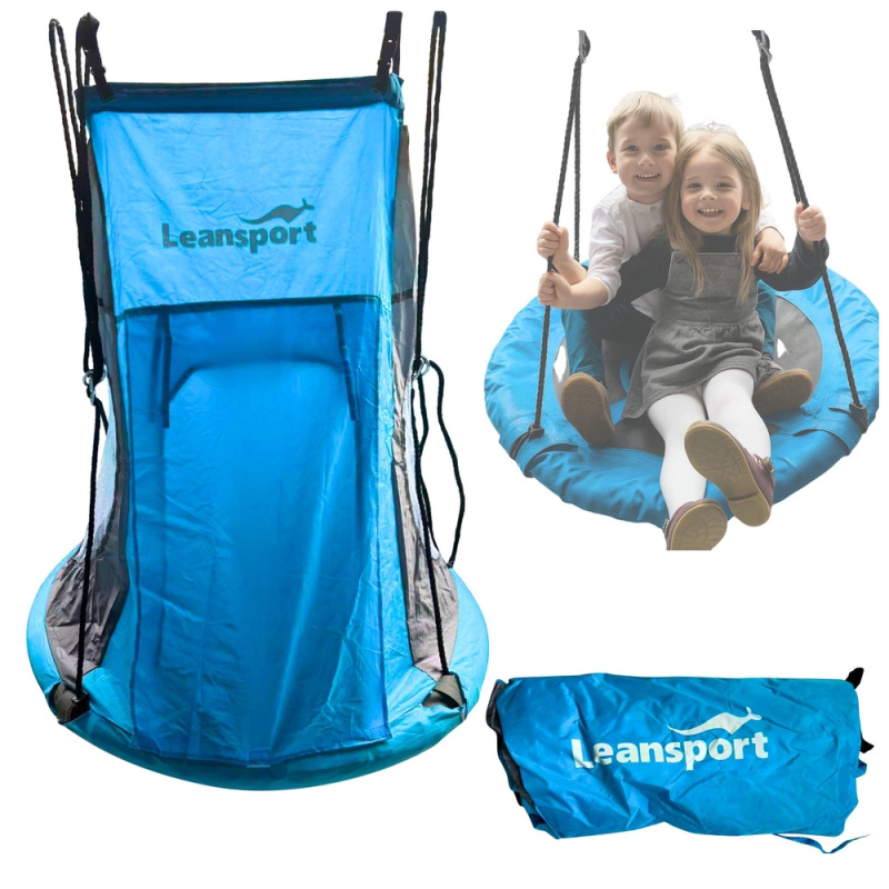 Dětský stan na houpačku Hnízdo modrý 90-100cm