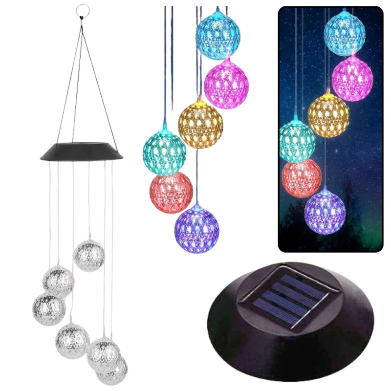 Solární zahradní LED světla marocké koule