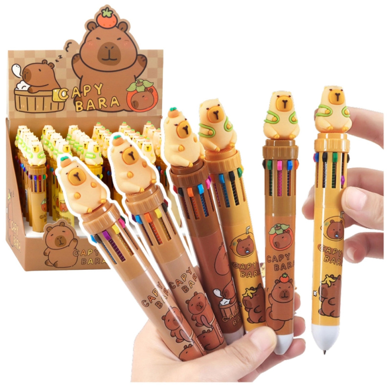 Vícebarevné pero s figurkou kapybary