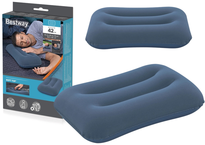 Nafukovací velurový polštář Bestway 42 cm