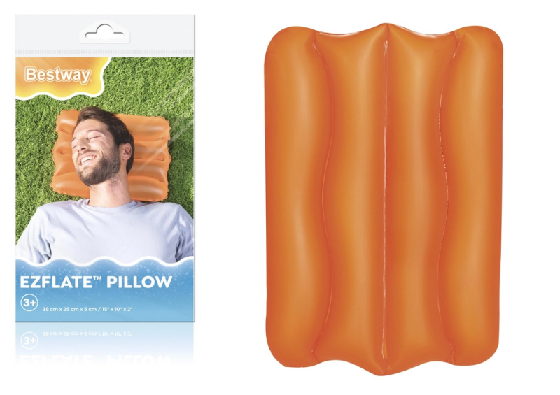Nafukovací polštář Bestway oranžový 38 x 25 cm