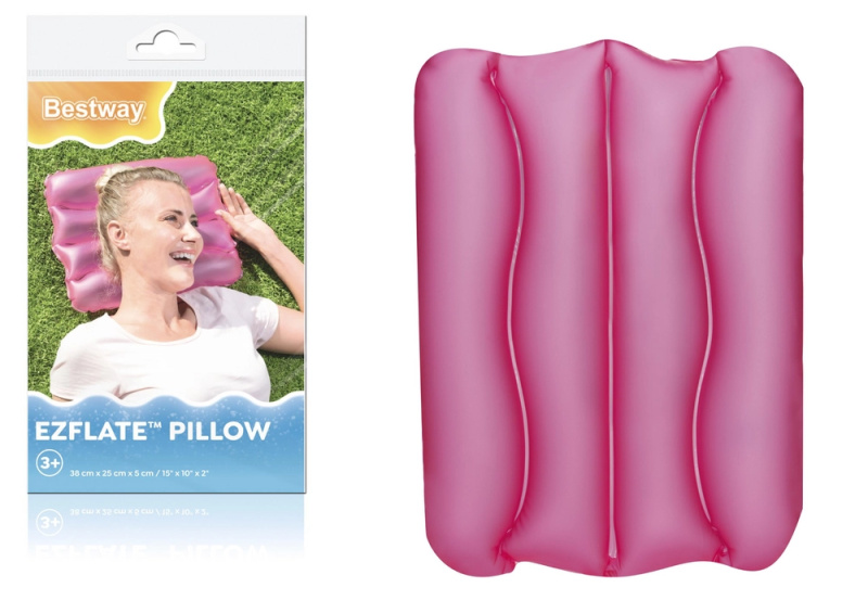 Nafukovací polštář Bestway Růžový 38 x 25 cm