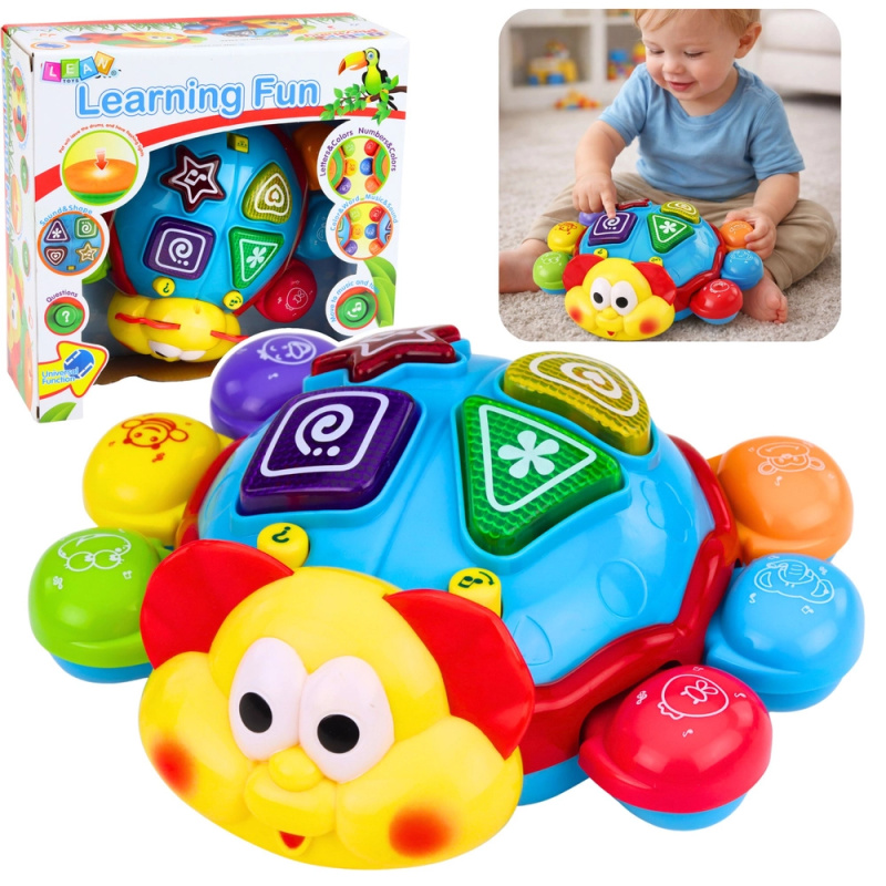 Interaktivní prchající beruška – vzdělávací hračka pro lezoucí děti se světly a melodiemi