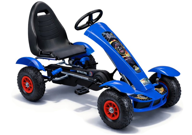 Tomido Sportowy Gokart Na Pedały F618 Pomowane Koła Obciążenie 50kg Niebieski