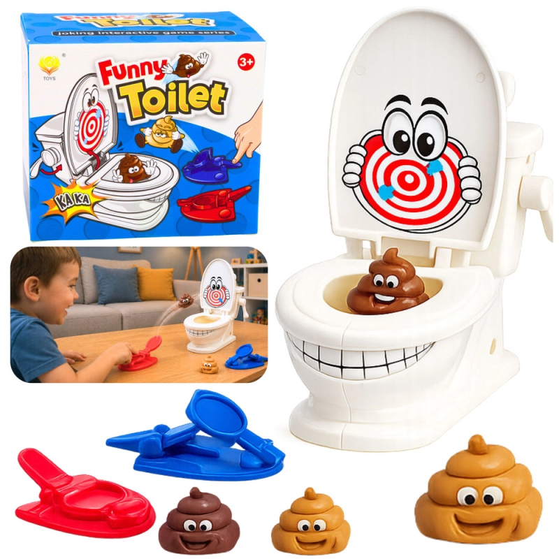 Funny toilet – zručnostní hra s vystřelovacími katapulty