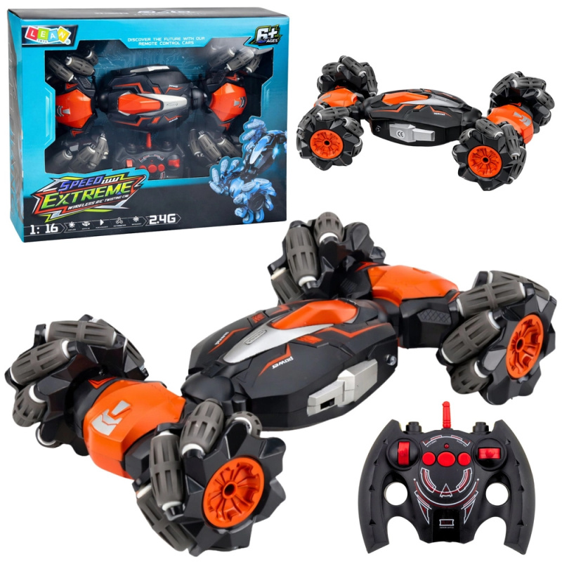 RC driftovací kaskadérské auto Twist 1:16 oranžové 2,4 GHz