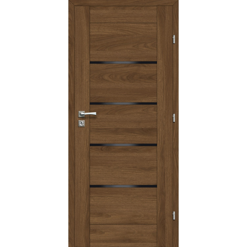 Voster Rámové falcové interiérové dveře VINCI 10 NERO 3D.f. ořech Palermo 70 P