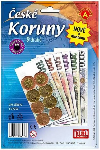 Alexander peníze ČESKÉ KORUNY