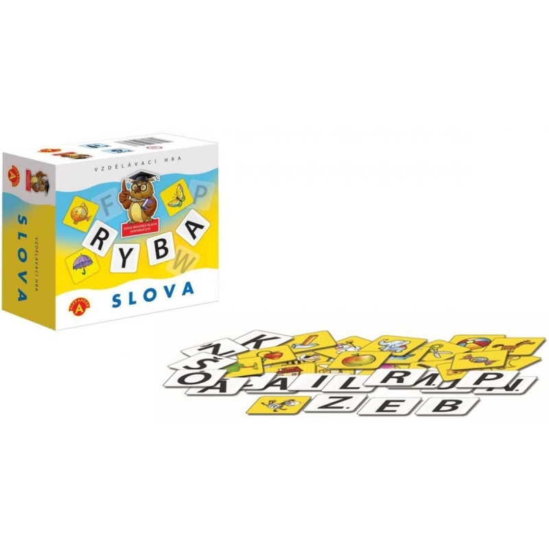 Slova didaktická společenská hra v krabičce 13,5x12,5x6cm