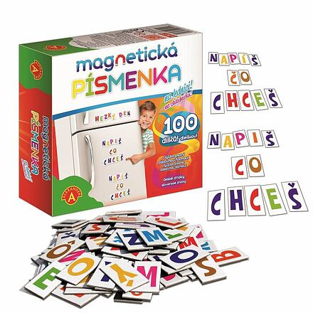 Alexander Hra Písmenka magnetická set 100 ks na lednici