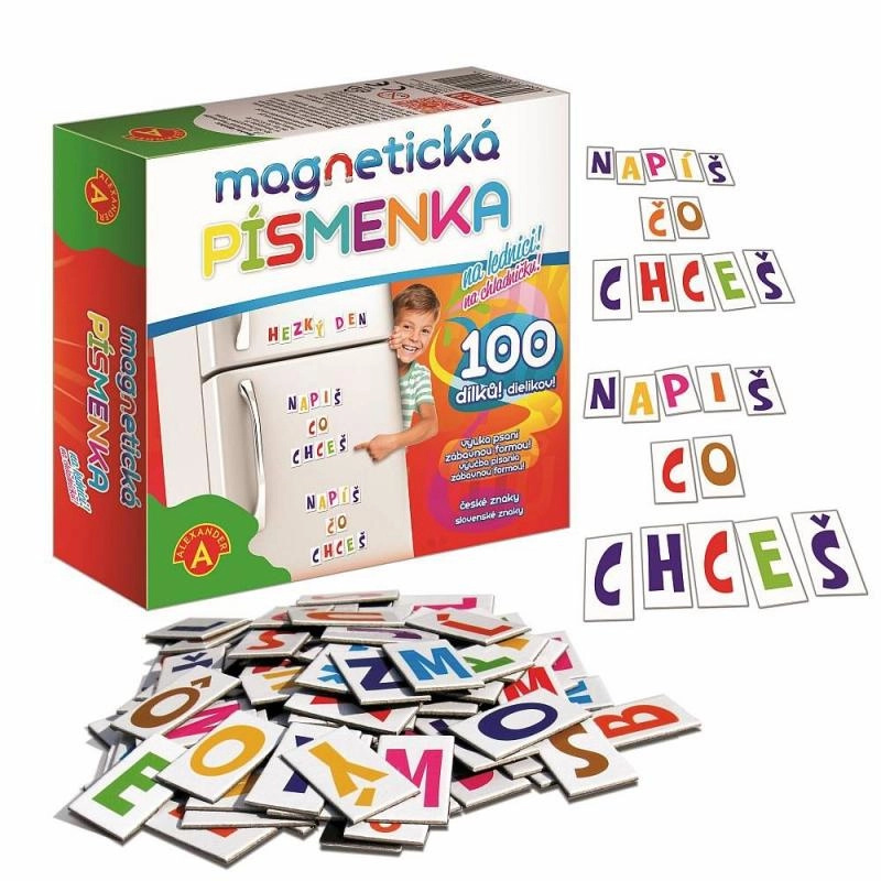 Alexander Hra Písmenka magnetická set 100 ks na lednici