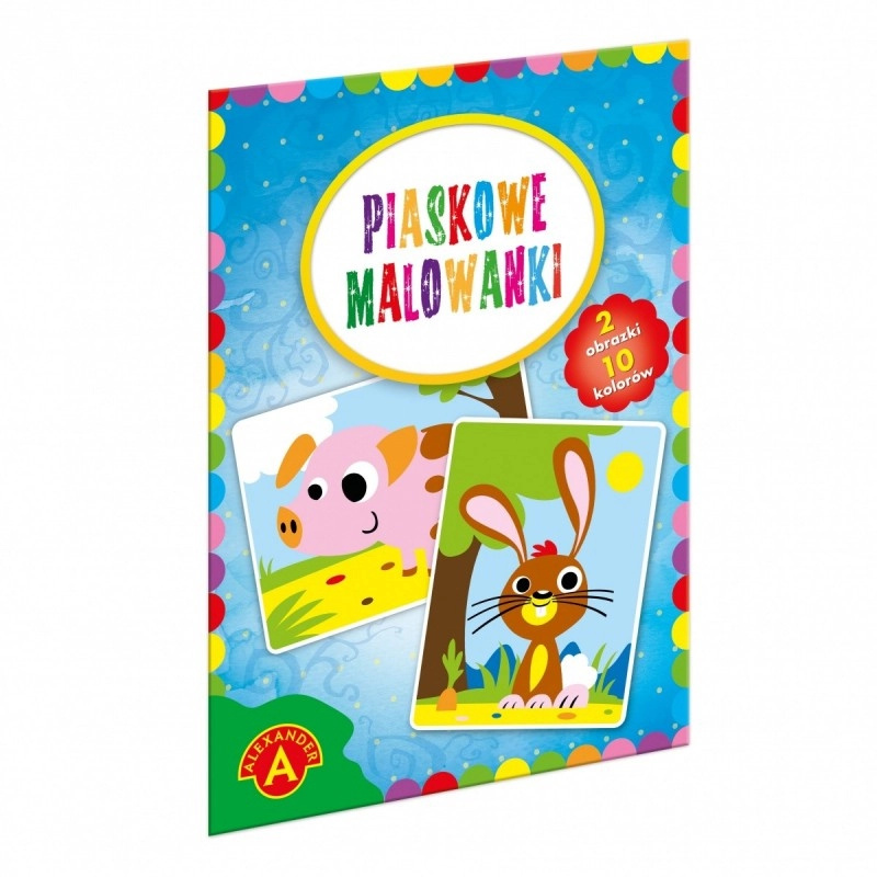 Alexander pískové malování – prasátko a králík