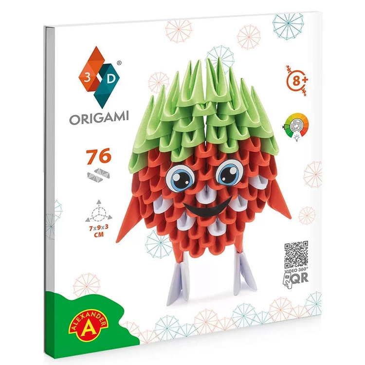 Alexander kreativní sada ORIGAMI 3D – jahoda