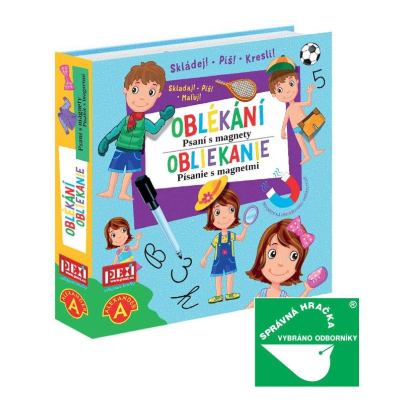 Psaní s magnety - oblékání