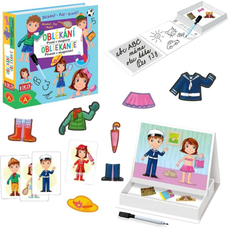 Psaní s magnety - oblékání