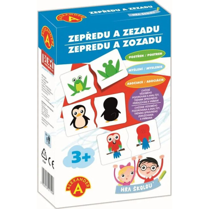 Hra školou zepředu a zezadu kreativní hra