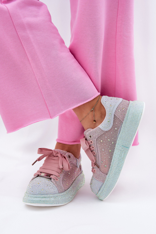 Zdobené sneakersy na platformě GOE RR2N4009 Multikolor 37