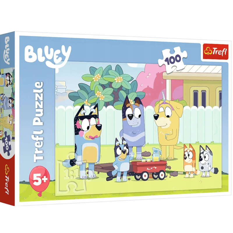 puzzle trefl bluey 100 dílků veselý svět