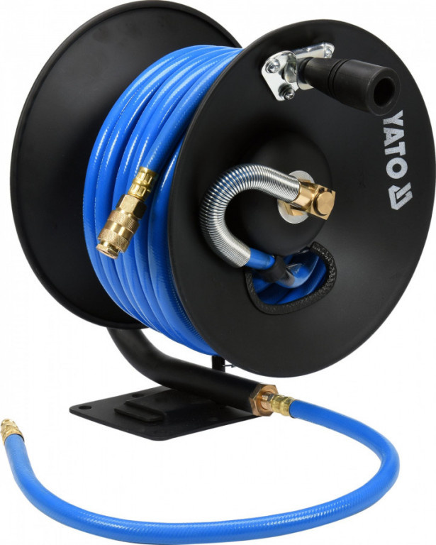 Navíjecí buben s hadicí na stlačený vzduch PVC 15m, průměr 10mm - YT-24240
