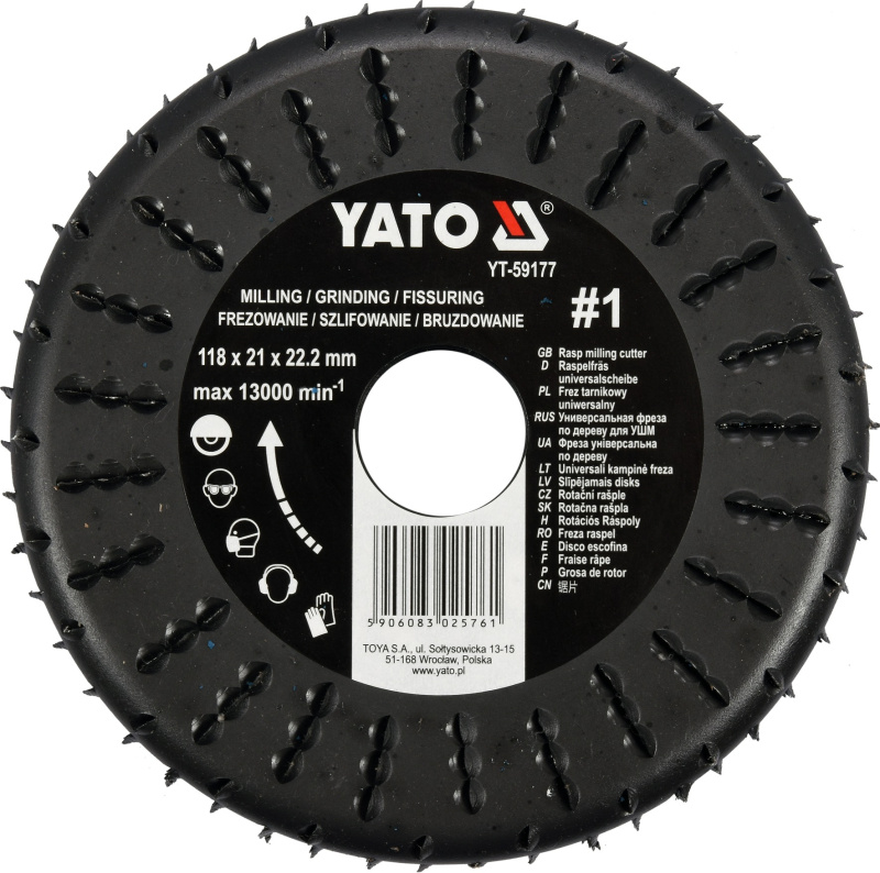 Yato Rotační rašple frézovací univerzální 118 mm, YT-59177