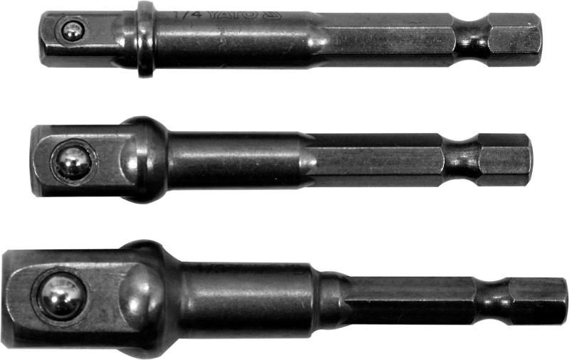 Sada adaptérů 3 ks, HEX, 1/4, 3/8, 1/2 - YT-04685
