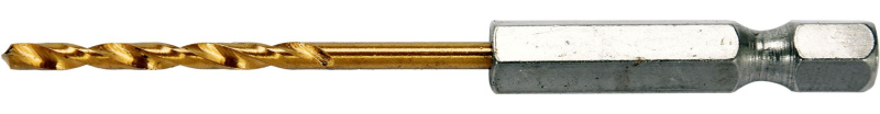 Vrták na kov 2,5mm TITAN HEX 1/4", délka 80mm - YT-44752
