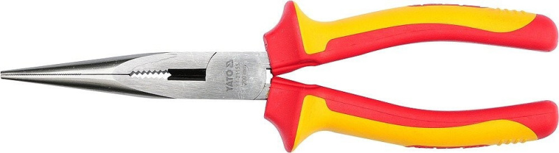 Prodloužené rovné půlkulaté kleště 200mm VDE (1000V) - YT-21155
