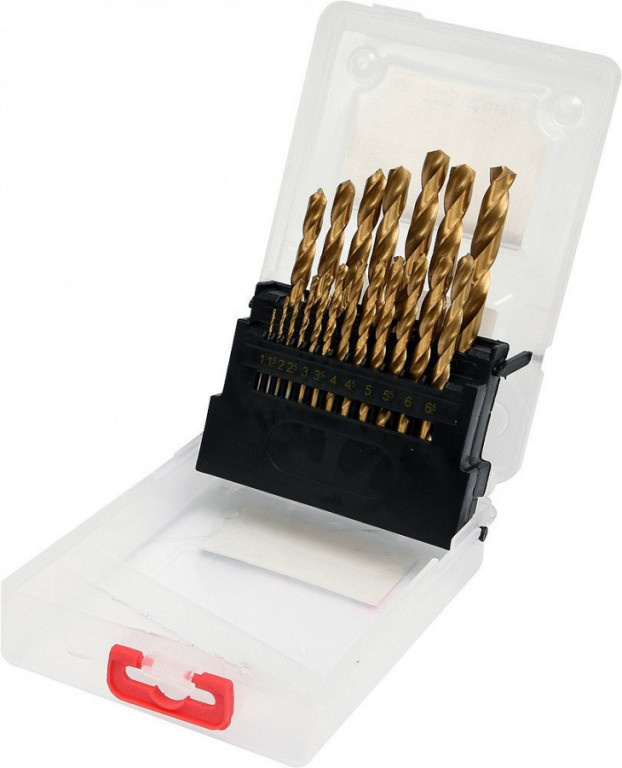 Sada vrtáků do kovu HSS-TiN, 19ks 1-10mm - YT44675