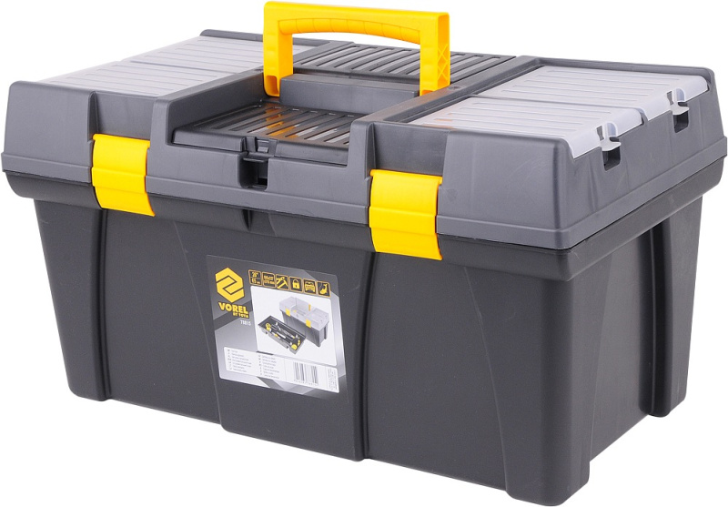Vorel Box na nářadí plastový 26"  2 zámky 65cm, TO-78815