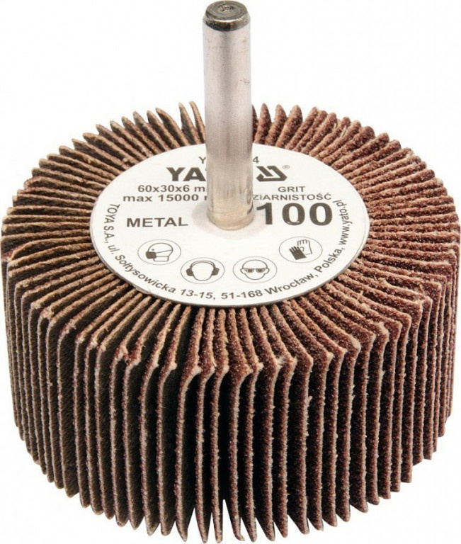 Kotouč lamenový radiální 60x30  P-40 s hřídelí 6 mm