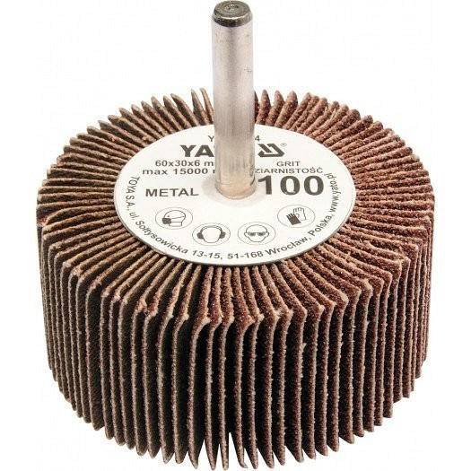 Kotouč lamelový radiální 60x30 P-80 s hřídelí 6 mm - YT-83363