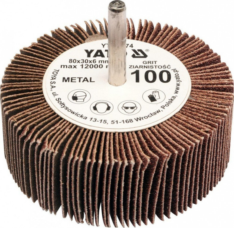 Kotouč lamenový radiální 80x30  P-100 s hřídelí 6 mm